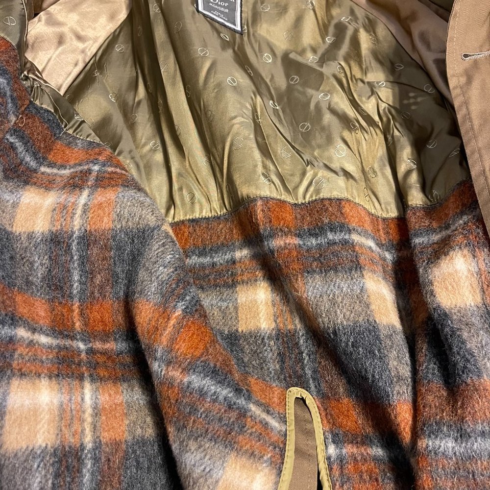 Christian Dior Monsieur Iconic Trench Coat Size 44R Gold Double Breasted Belted - Picture 9 of 14
